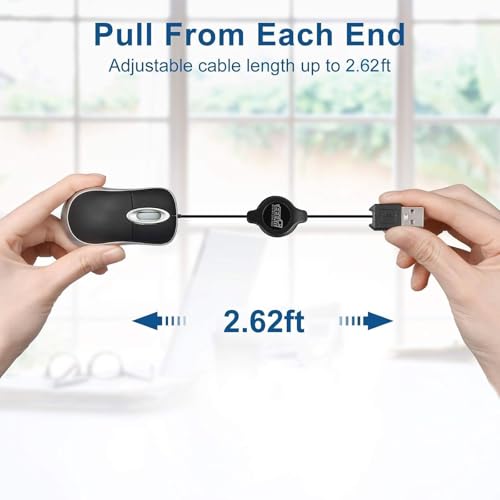 EEEKit Ultra Compact 3-Button USB Mouse, Black, 3 x 1.57 x 0.98 in - Image 3