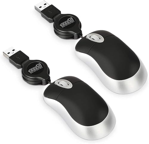 EEEKit Ultra Compact 3-Button USB Mouse, Black, 3 x 1.57 x 0.98 in - Image 1