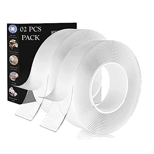 viva smart viva smart Double Side Heavy Duty Tape for hanging applications Photo frames Key Holders Car Interiors Extension Boards Wall decorationPack of 2 