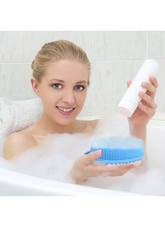 Linkidea Exfoliating Silicone Body Scrubber, 4 Pack Bath Body Brush for Shower, SPA Massage Skin Care Tool for Kids Women Men (Blue, Pink)  - Image 5
