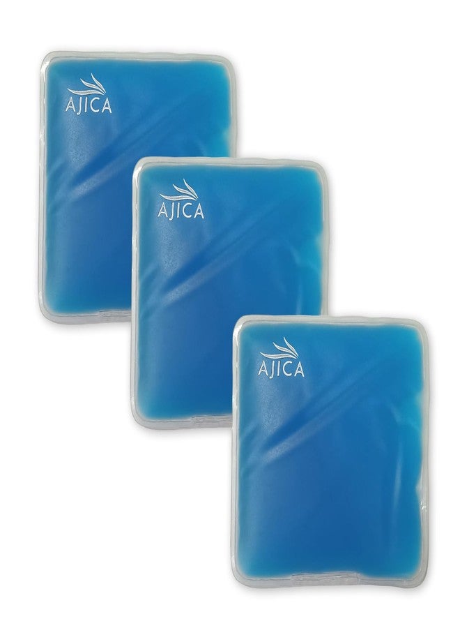 AJICA Reusable Hot & Cold Ice Pack for Pain Relief Soft and Flexible Gel for Injuries and Pain Relief | Cold Ice Gel Pack for Shoulders, Knee, Back and Neck (Hot & Cold Small-3) Pack of-3 - Image 1