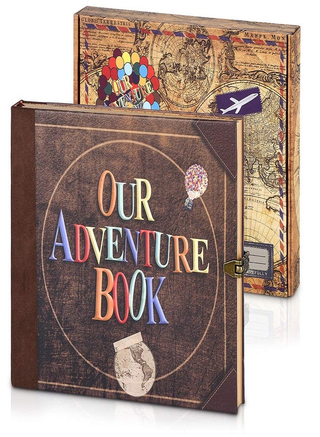 LINKEDWIN Our Adventure Book Travel Journal, Vintage Scrapbook, Scrapbooking Journal, Junk Journal, Retro Style Keepsake Journal for Travel, Retirement, Anniversary, Guestbook (Our Adventure Book) - Image 5