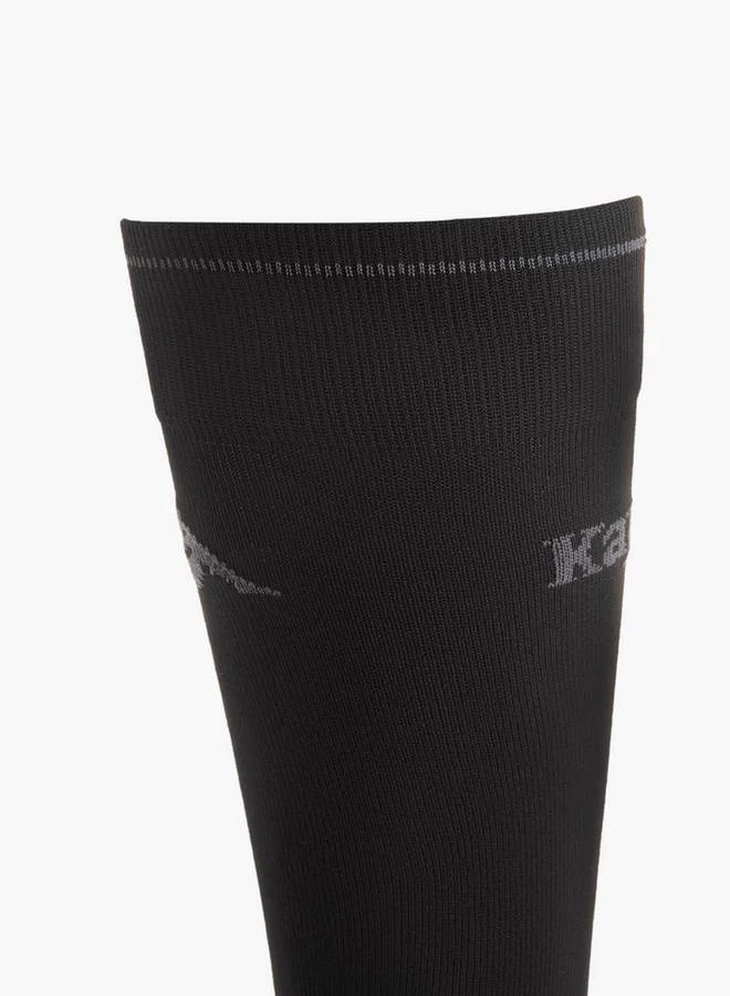 Kappa BLACK Logo Print Non Terry Socks - Set Of 2 for Men | Best Price UAE