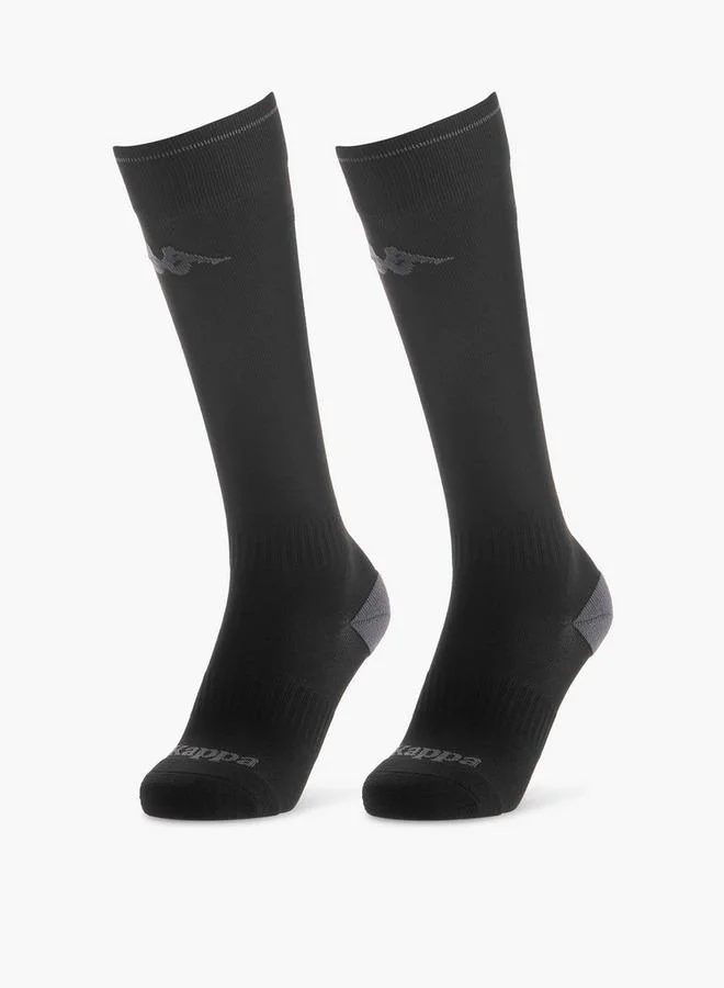 Kappa BLACK Logo Print Non Terry Socks - Set Of 2 for Men | Best Price UAE