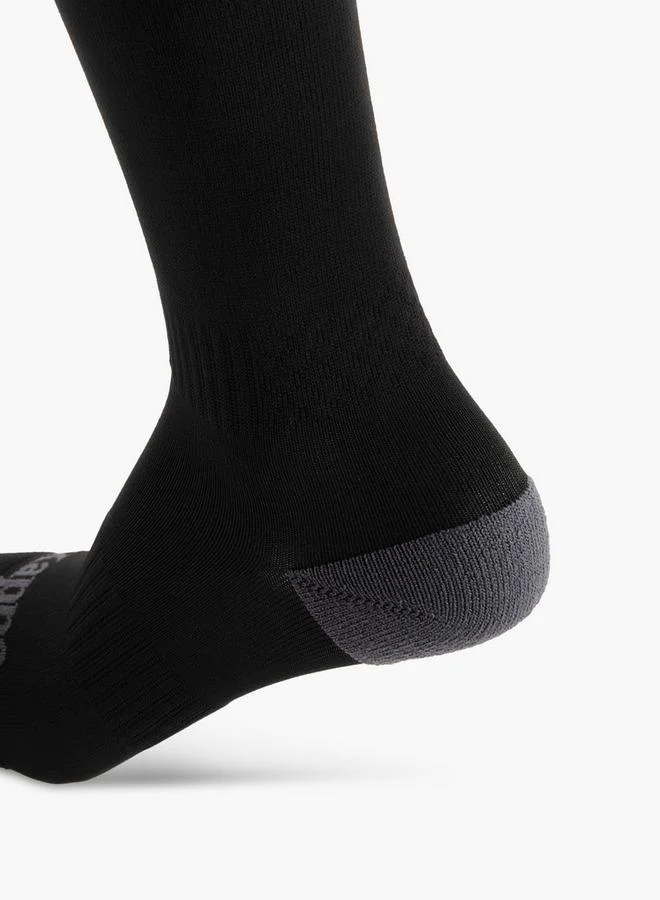Kappa BLACK Logo Print Non Terry Socks - Set Of 2 for Men | Best Price UAE