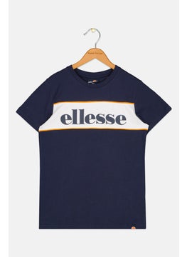 Kids Boy Sportswear Fit Short Sleeves T-Shirt, Navy