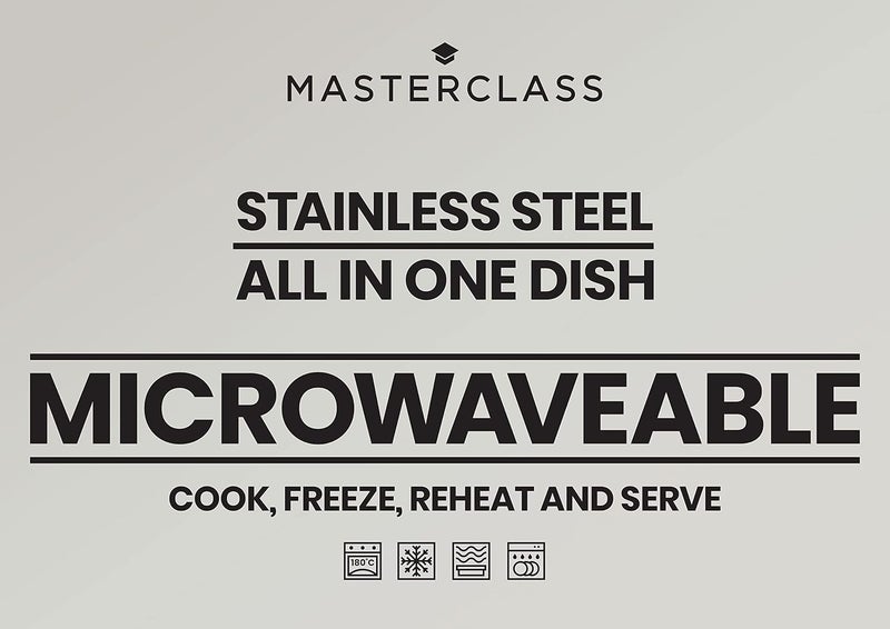 Master Class All-in-One Stainless Steel Container with Lid, Oven, Freezer and Microwave Safe - 1 L - Image 3