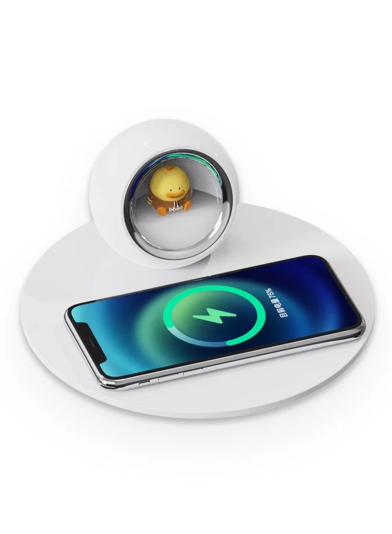 general Wireless Charging Modern Simple Cute Style 15w Wireless Charger With Three Levels Of Adjustable Night Light, Suitable Gift for Boys Birthday Gift - Image 2
