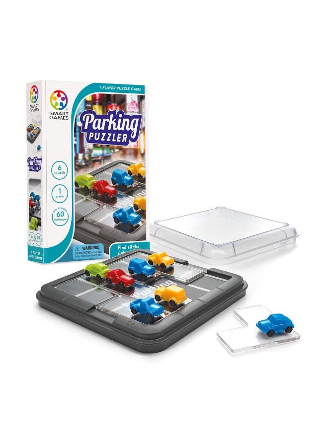 SmartGames Parking Puzzler Logic Puzzle Game with 60 Traffic Challenges for Ages 6+ - Image 1
