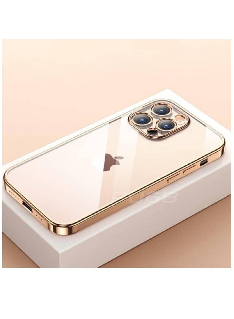 Protective Silicone Anti-Shock Ultra Thin Durable and Light TPU Phone Case Cover For iPhone 14 Pro Max Gold