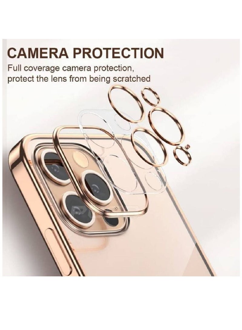 Protective Silicone Anti-Shock Ultra Thin Durable and Light TPU Phone Case Cover For iPhone 14 Pro Max Gold