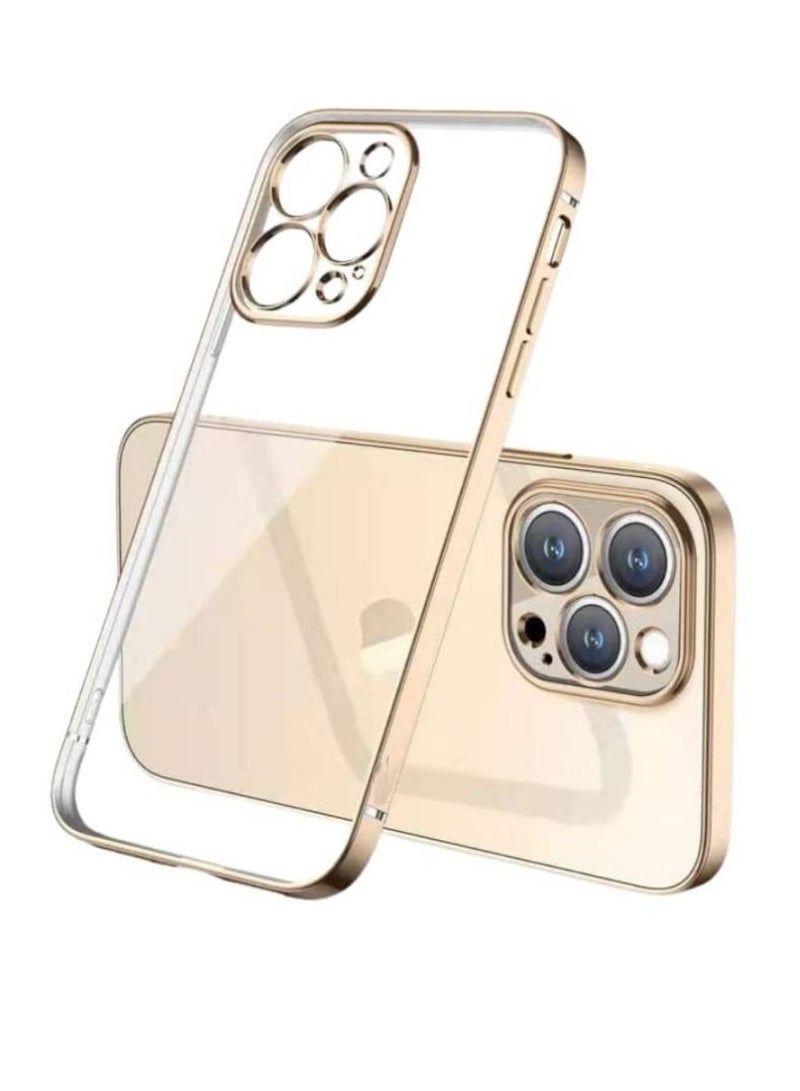 Protective Silicone Anti-Shock Ultra Thin Durable and Light TPU Phone Case Cover For iPhone 14 Pro Max Gold