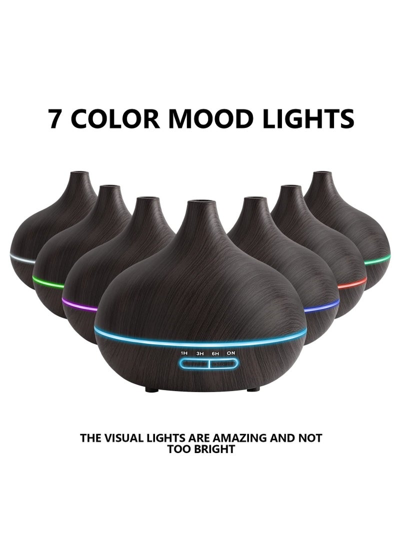 URbazaar - Diffusers for Essential Oils Large Room, 550ml Essential Oil Diffusers with Remote Control, Ultrasonic Oil Diffuser with Timer, 7 Colors Light for Bedroom - Image 1