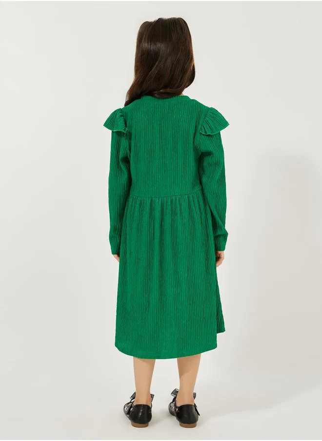 Styli Ruffled Longsleeve Dress