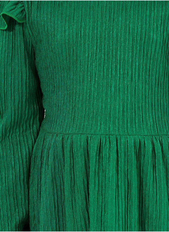 Ruffle Detail Textured A-Line Dress - pzsku/Z05F2C86B376CA6DF3B8DZ/45/_/1724411098/65bdd98b-1efe-40c0-9a53-030821cb69ec