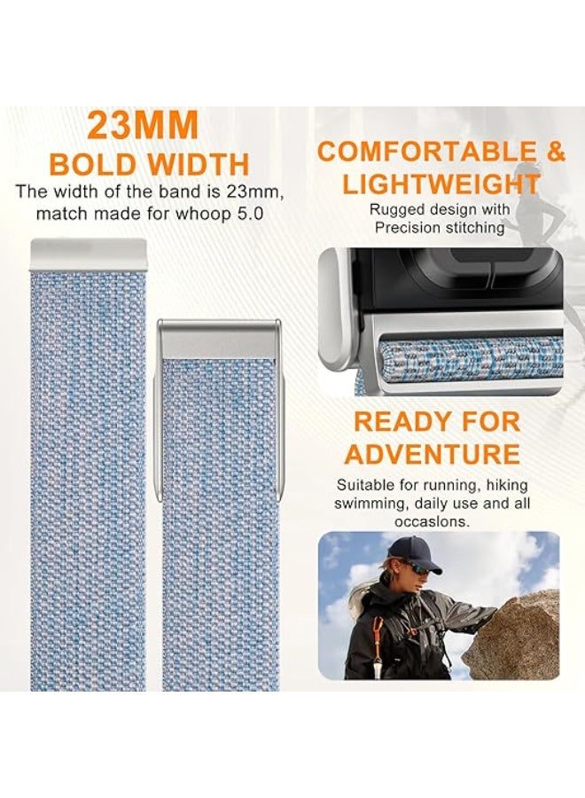 حزام العضلة ذات الرأسين متوافق مع Whoop 5.0 Life (MGECG) - حزام ذراع نايلون قابل للتعديل ومريح وقابل للتنفس لتتبع التمارين والنشاطات - Image 5