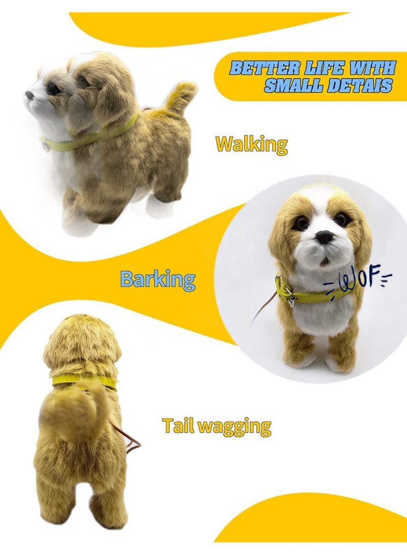 DB Innov. Dog Toy, Interactive Walking Dog Toy with Remote Control Leash for Kids, Electronic Soft Plush Pet Dog for Boy and Girls, Realistic Interactive Toy Dog for Children aged 2 to 14 Years Old - Image 3