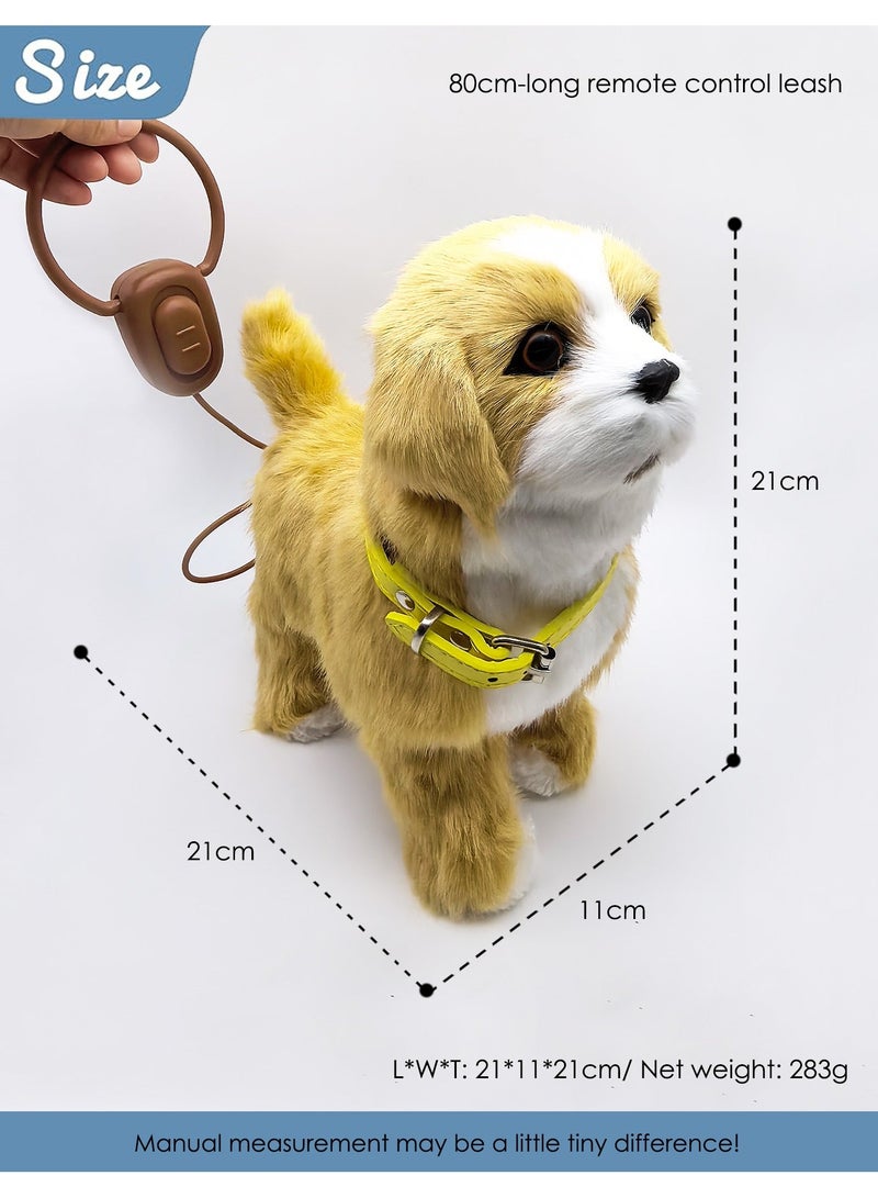 DB Innov. Dog Toy, Interactive Walking Dog Toy with Remote Control Leash for Kids, Electronic Soft Plush Pet Dog for Boy and Girls, Realistic Interactive Toy Dog for Children aged 2 to 14 Years Old - Image 2