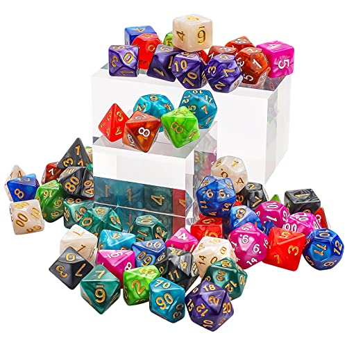 CiaraQ Polyhedral Dice Set - DND Role Playing Dice for Dungeons and Dragons RPG Table Games, Multi-Color, 70pcs - Image 3