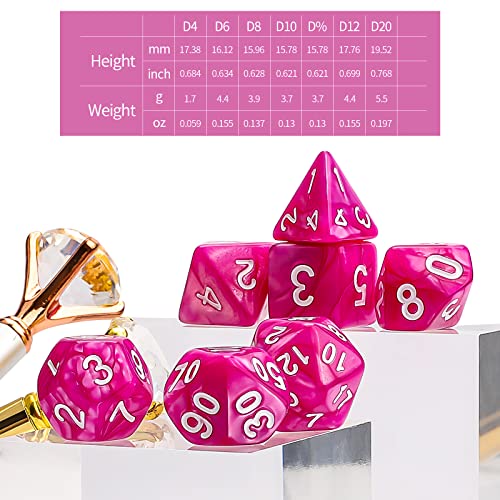 CiaraQ Polyhedral Dice Set - DND Role Playing Dice for Dungeons and Dragons RPG Table Games, Multi-Color, 70pcs - Image 4