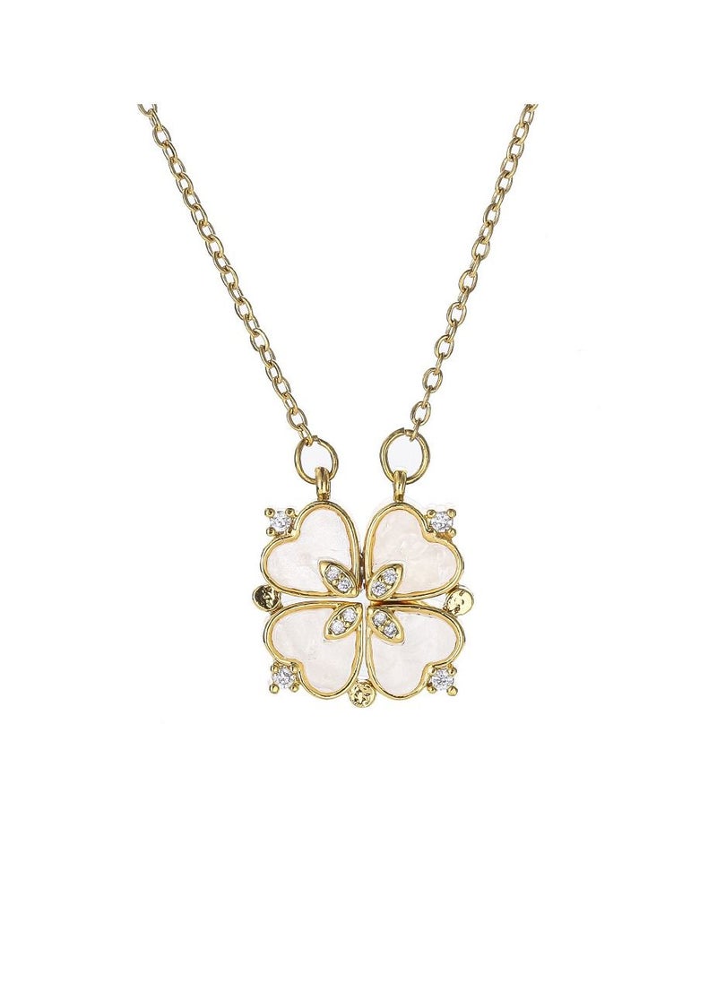Satinior - Clover Element Titanium Steel Necklace - Image 1