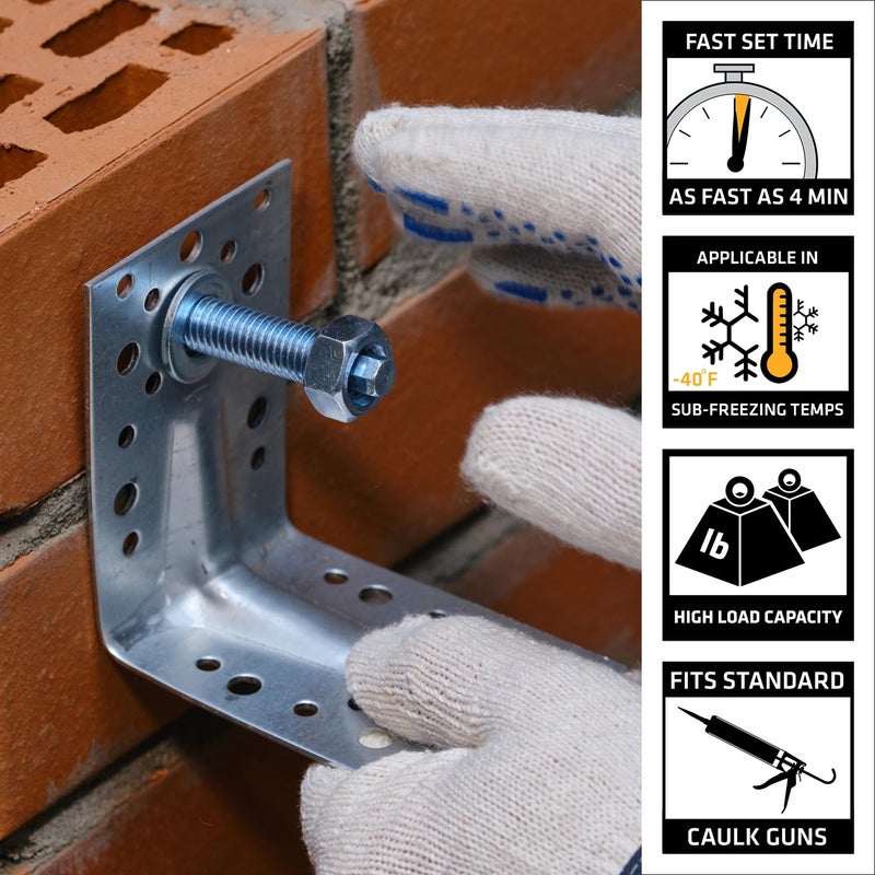 SIKA AnchorFix-2 Super Strength Anchoring Adhesive - Two-Component System for Threaded Rods in Concrete, 10.1 fl. oz - Fast Curing, Solvent-Free, High Load Capacity - Image 2