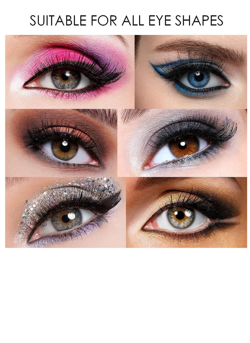 GUDOO - Magnetic Eyelashes Reusable Dual Magnetic Lashes without Eyeliner Natural Look Magnetic Eyelashes with Applicator False Eyelashes No Glue Magnetic Lashes - Image 1
