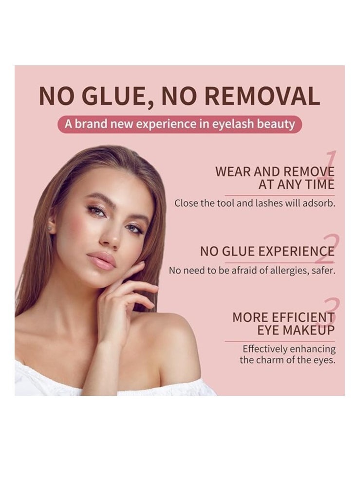GUDOO - Magnetic Eyelashes Reusable Dual Magnetic Lashes without Eyeliner Natural Look Magnetic Eyelashes with Applicator False Eyelashes No Glue Magnetic Lashes - Image 1