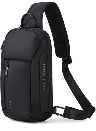 RAL133 Crossbody bag Shoulder Chest Travel Waterproof bag Lightweight Outdoor Casual Multi-pocket sling bag - Black