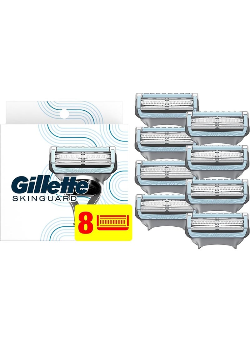 شفرات جيليت سكين جارد للبشرة الحساسة، عبوة إعادة تعبئة، 8 قطع - Image 1