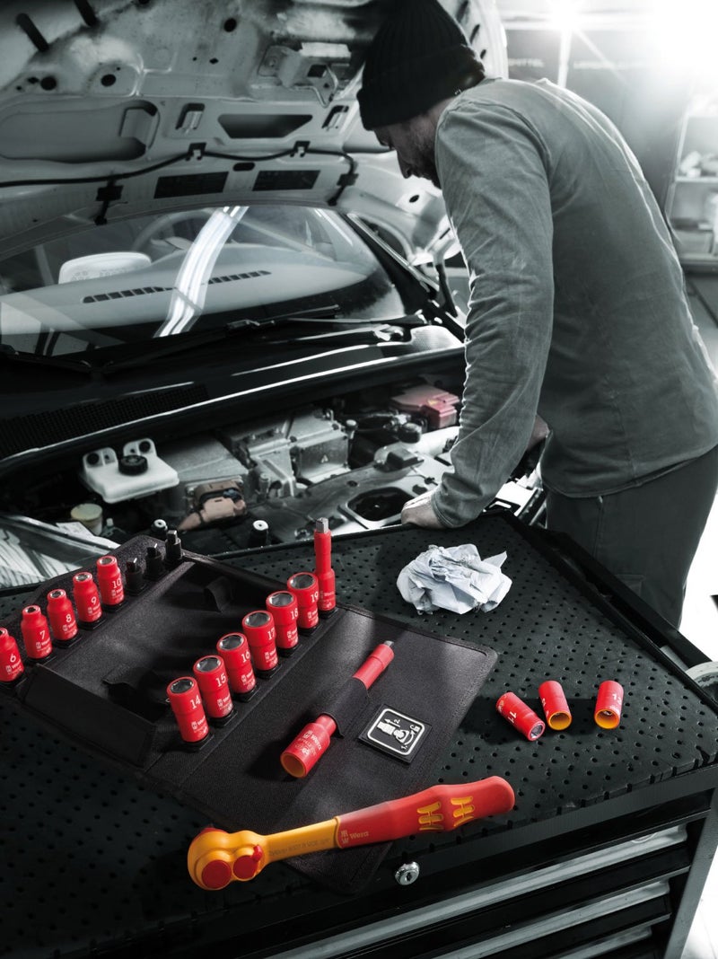 Wera Tools 8100 SB VDE 1 Ratchet set insulated switch lever 3/8" - Image 5