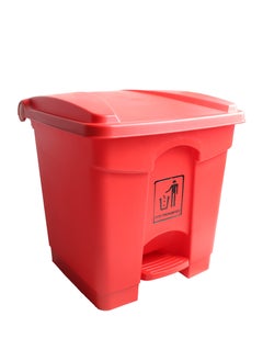 Generic Step Trash Bin | Plastic Matte Finish | Suitable For Bathrooms, Kitchens & Communal Spaces | Red | 45 Liters  - Image 2