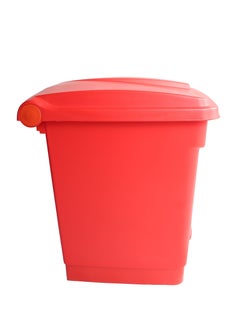 Generic Step Trash Bin | Plastic Matte Finish | Suitable For Bathrooms, Kitchens & Communal Spaces | Red | 45 Liters  - Image 3