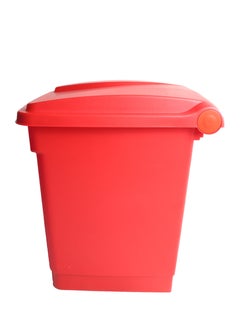Generic Step Trash Bin | Plastic Matte Finish | Suitable For Bathrooms, Kitchens & Communal Spaces | Red | 45 Liters  - Image 5