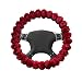 SHMZK Fluffy Car Steering Wheel Cover 14515 Inches AntiSlip Plush Fuzzy Steering Wheel Protector Soft Warm Steering Wheel Cover Interior Decor for Women Girl Car Accessories Red - Image 2