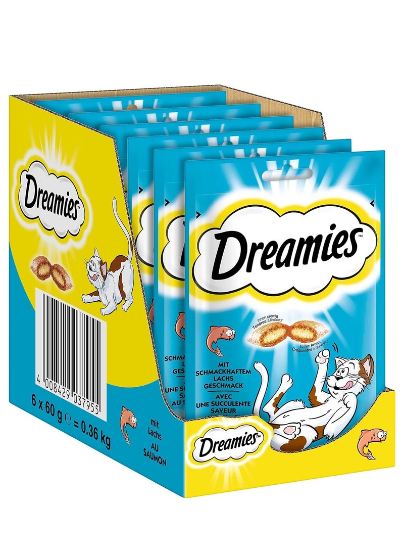 Dreamies Dreamy's cat food, with salmon, 60 grams x 6 