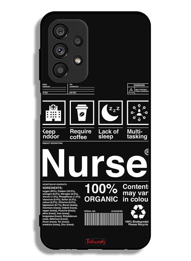 Tolwak Samsung Galaxy A23 5G Protective Case Cover Nurse Sticker - Image 1