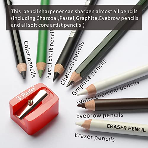 Pasler Pencils Sharpener & Point Protectors Set Ideal for Charcoal,Pastel,Graphite,Eyebrow Pencil and All Soft core Artist Pencils. - Image 5