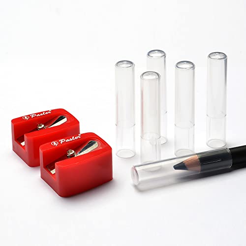 Pasler Pencils Sharpener & Point Protectors Set Ideal for Charcoal,Pastel,Graphite,Eyebrow Pencil and All Soft core Artist Pencils. - Image 3