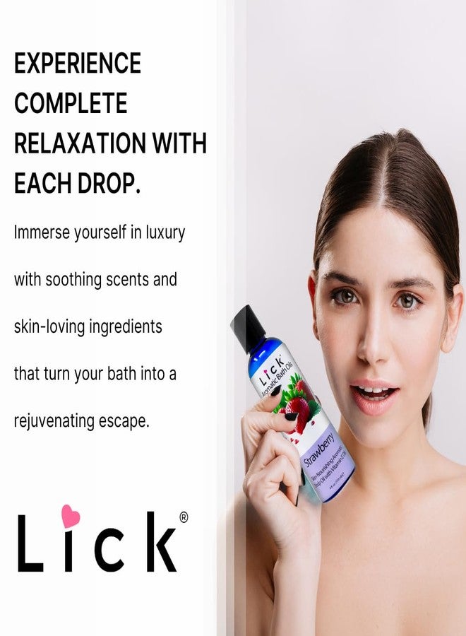 ليك زيت استحمام عطري برائحة الفراولة من ليك - روائح فواكه منعشة - زيوت استحمام خفيفة للترطيب اليومي، 4 أونصات - Image 5