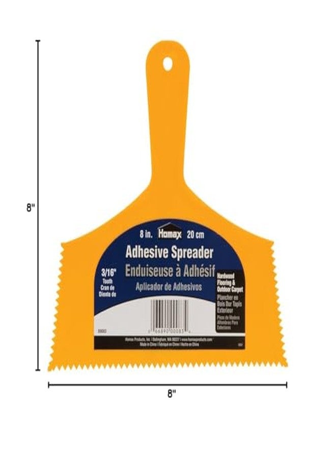 Homax Adhesive Spreader, 8", 3/16" Tooth, Hardwood Flooring Spreader,Orange - Image 3