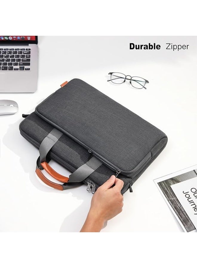 VKL 14-15 inch Laptop Computer PC Shoulder Bag Carrying Case, Water-Repellent Fabric Briefcase - Image 5