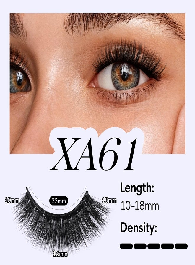 BEYELIAN Self Adhesive Eyelashes Natural Look Pre-glued Lashes No Glue Needed Volum Faux Mink Eyelashes Reusable Self Adhesive Lashes 5 Pairs (A61) - Image 3