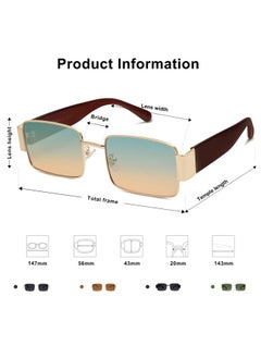 Fashion Rectangle Sunglasses For Women Men Retro Vintage Narrow Sun Glasses Sj1162 Goldgreen Gradient Brown - pzsku/Z05F3A6FB65F78FD32A96Z/45/_/1718188777/b797d335-d040-4cd0-a567-122f90e7a2fd