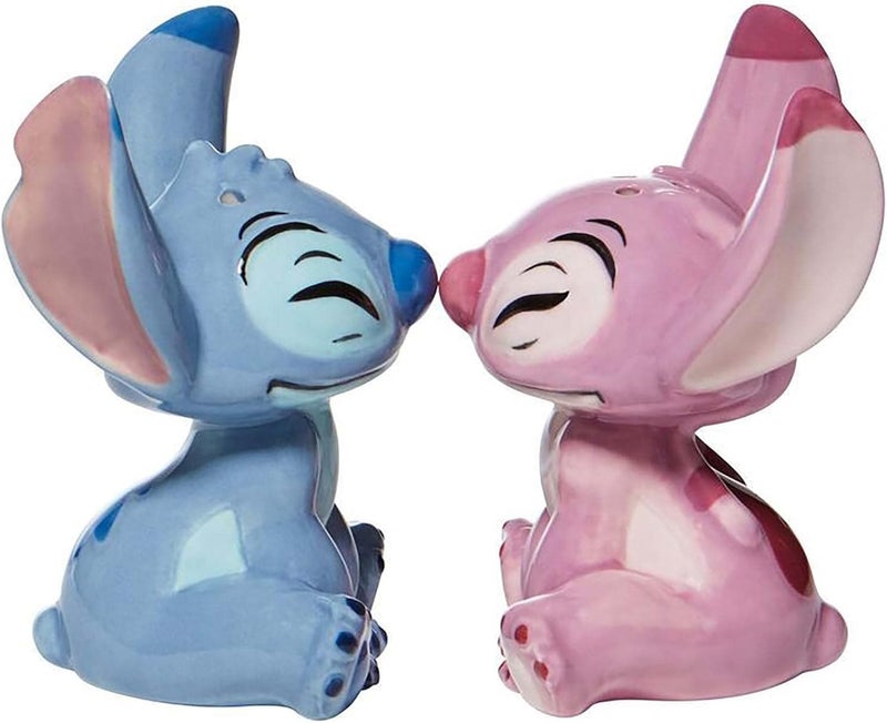 Enesco Disney Ceramics Stitch and Angel Salt and Pepper Shaker Set 35 Inch Multicolor - Image 1