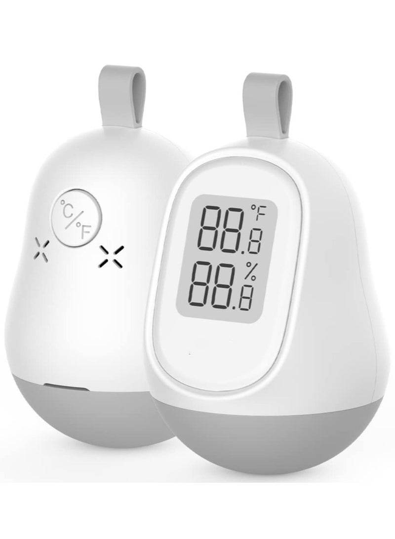 Excefore Indoor Paper White Digital Screen Temperature and Hygrometer Monitor - Image 1
