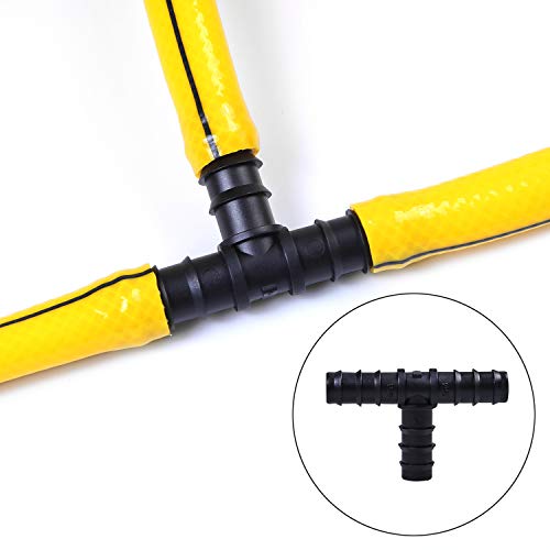 URATOT 40 Pieces Drip Irrigation Fittings Kit 1/2" Tubing Set, 10 Tees, 10 Couplings, 10 Elbows and 10 End Cap Plugs Drip Irrigation Barbed Connectors for Drip Sprinkler Systems - Image 5