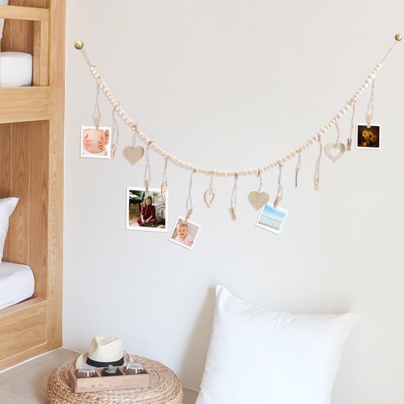 Bead Rope with Clip Hanging Photo Display Beaded Rope with Clip - Image 3