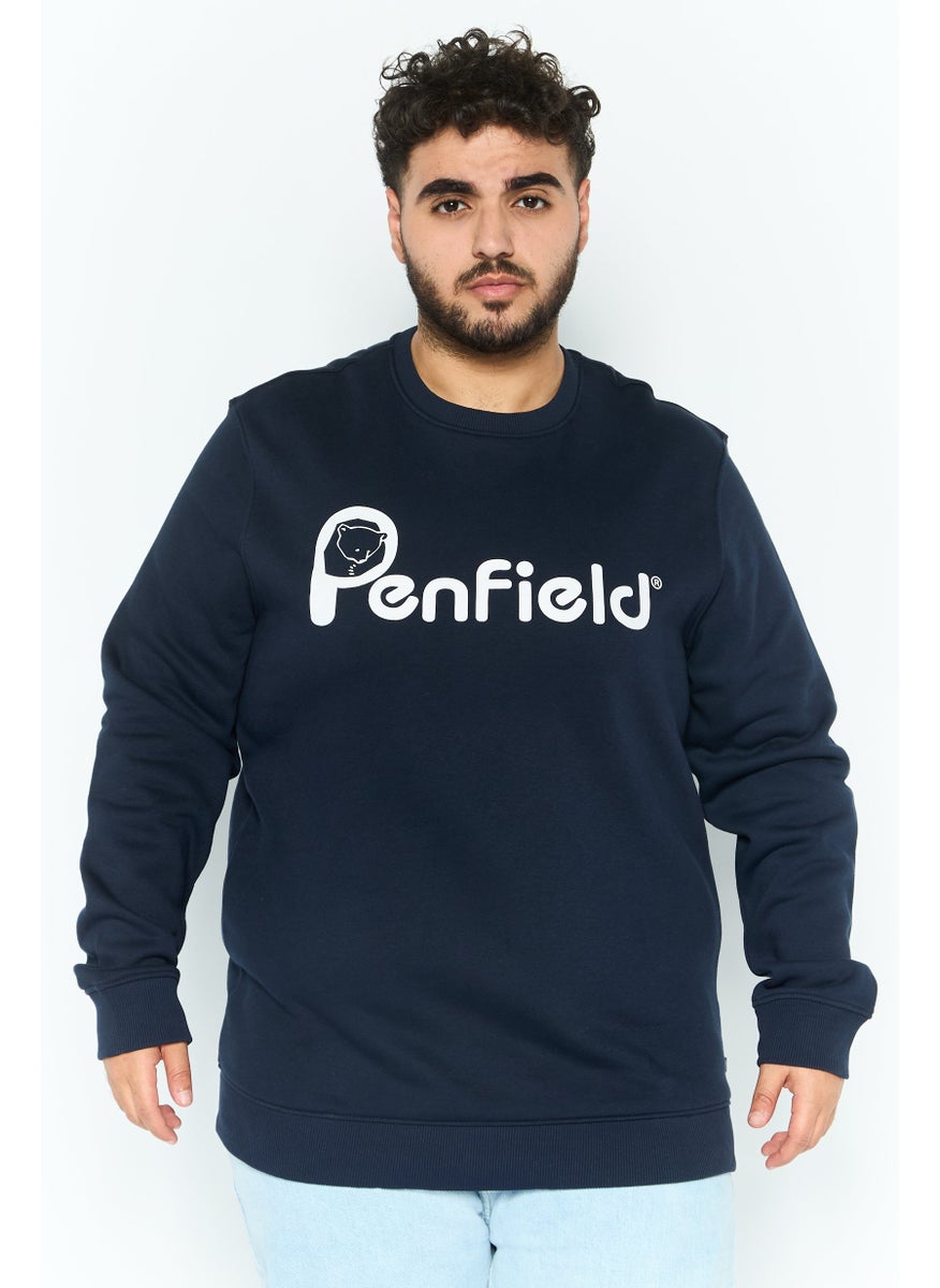 Men Crew Neck Long Sleeve  Brand Logo Sweatshirt, Navy Blue - pzsku/Z05F3D6E279A0C2956CBAZ/45/_/1737728296/e509bc4d-a43b-4628-a796-33ae70e6c5c6