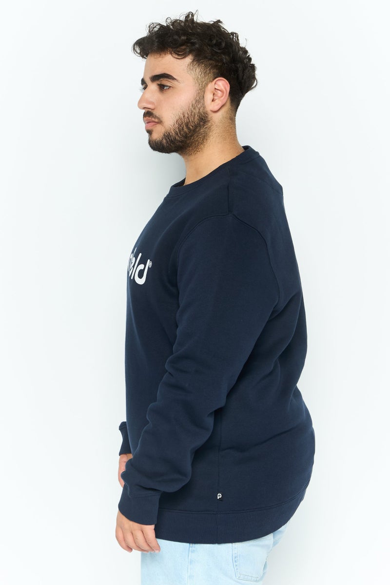 Penfield سويت شيرت رجالي بأكمام طويلة وياقة دائرية، بشعار العلامة التجارية، أزرق داكن - Image 2
